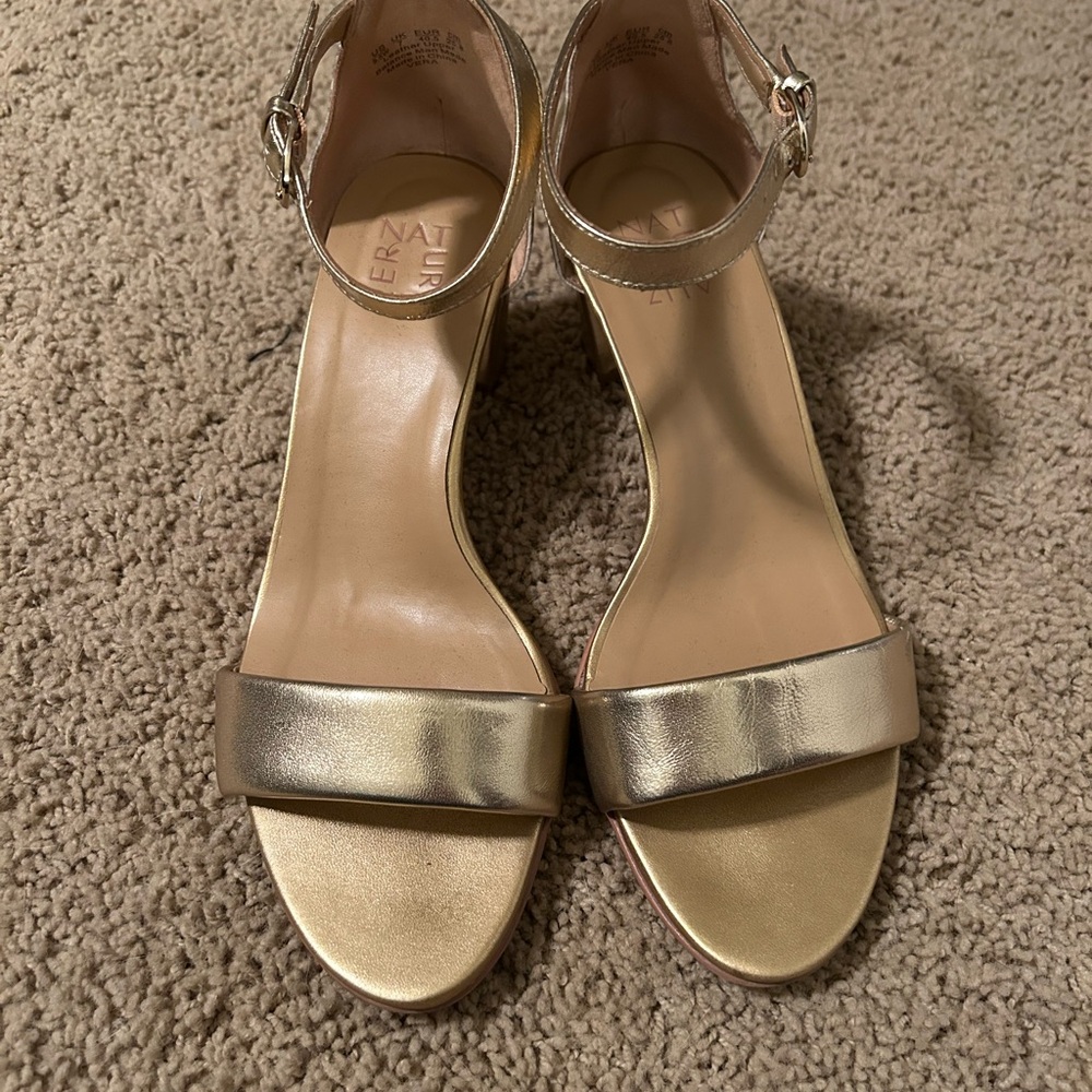 Naturalizer Vera Gold Heeled Sandals